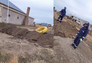 Comenzó la obra de extensión de redes de gas en Puerto Santa Cruz