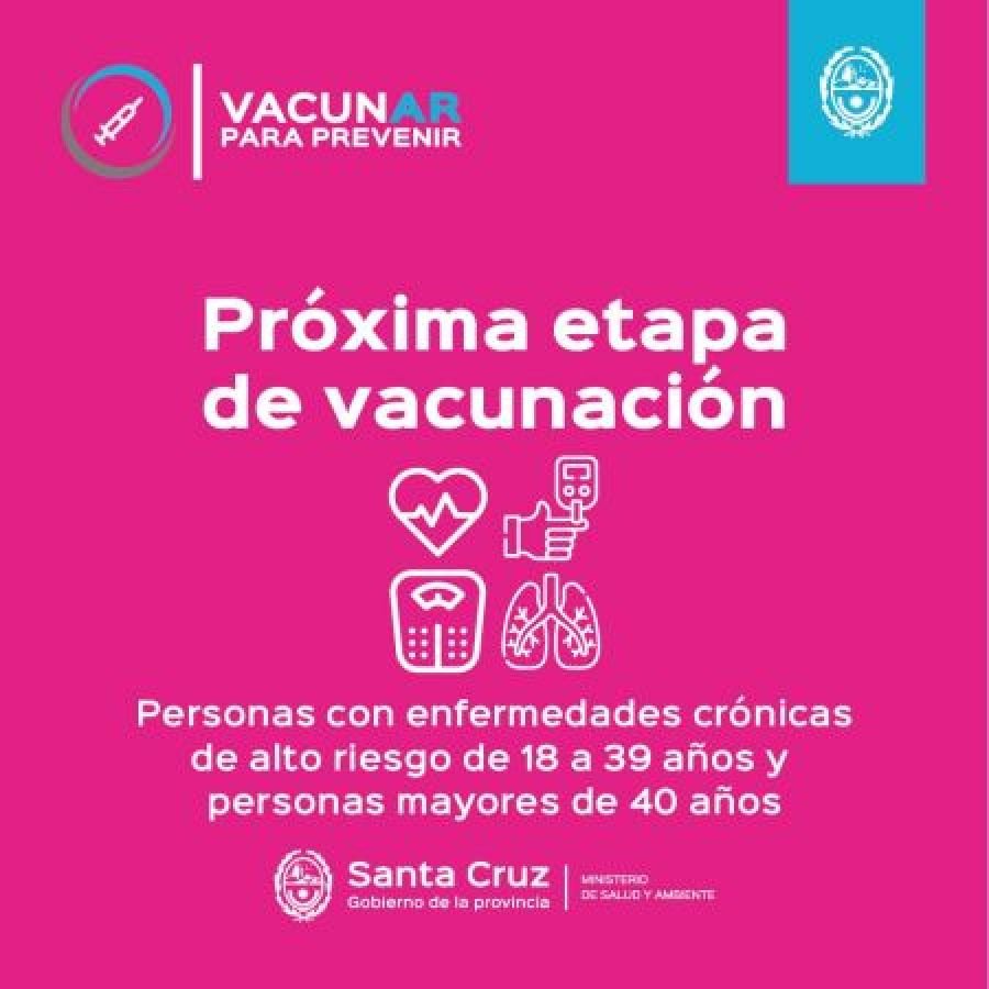 Vacunar para prevenir: Habilitan nuevos turnos para la aplicación de primeras dosis