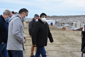 Recorrieron el predio donde se instalará el Hospital Modular de Caleta Olivia