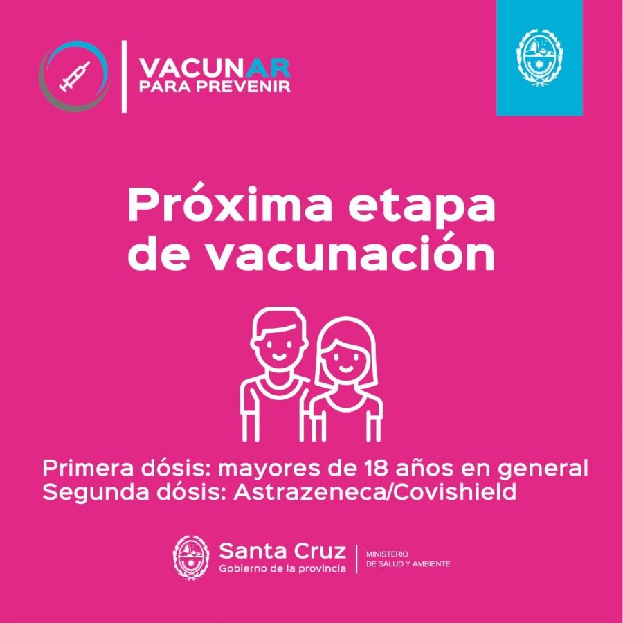 Vacunar para prevenir: Habilitan turnos para segundas dosis de Astrazeneca/Covishield y primeras dosis a mayores de 18 años