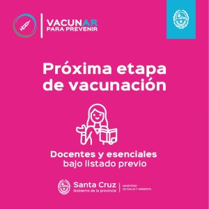 Vacunar para prevenir: Habilitan turnos para primera dosis a adolescentes con patologías graves y docentes y esenciales bajo listado previo