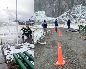 Distrigas S.A realizó simulacro de incendio en la planta de gas de El Chaltén