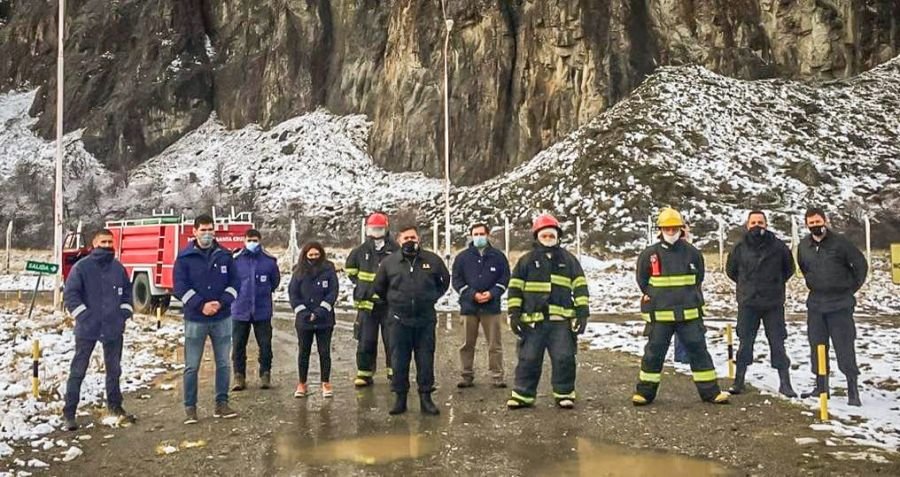 Distrigas S.A realizó simulacro de incendio en la planta de gas de El Chaltén