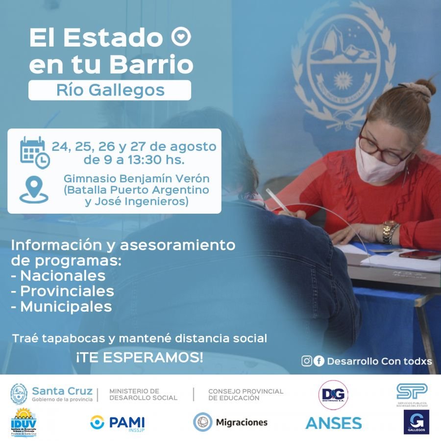 "El Estado en tu Barrio” se desplegará en el Gimnasio Benjamín Verón