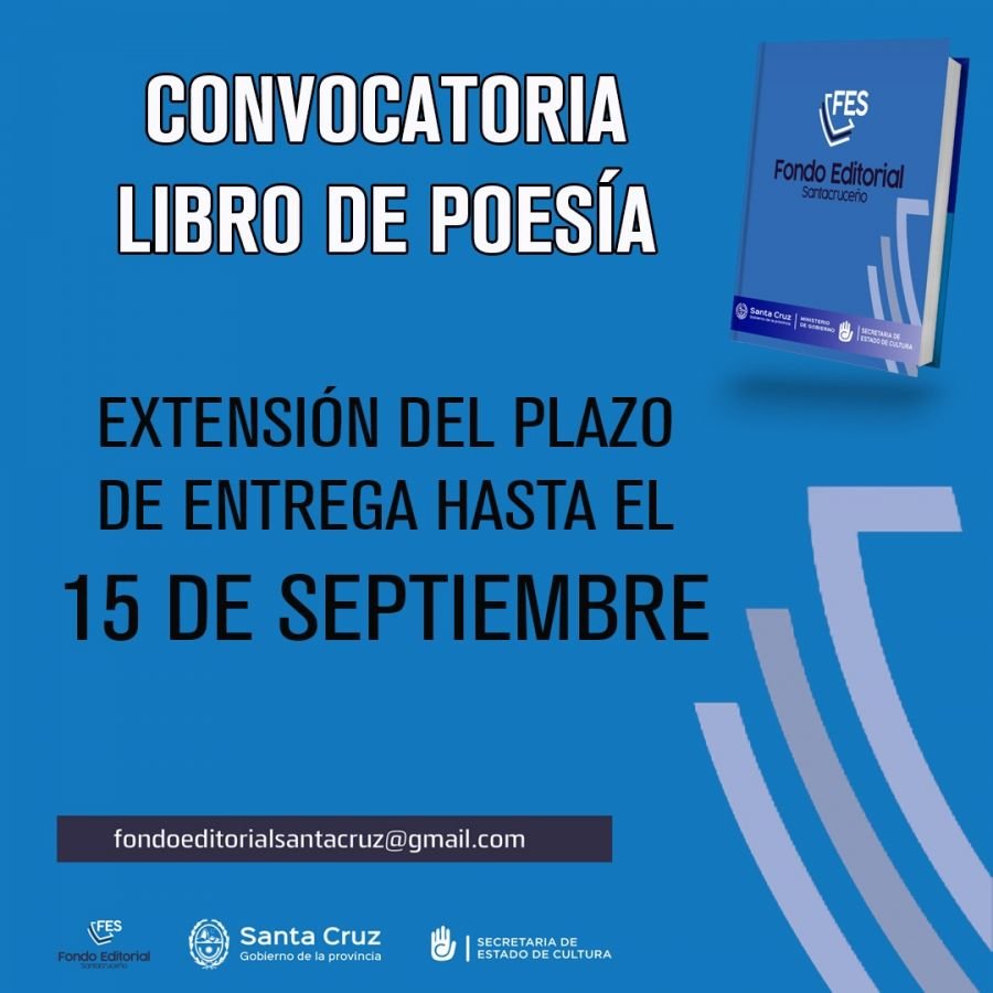 Se extiende el plazo para la primera convocatoria del Fondo Editorial Santacruceño