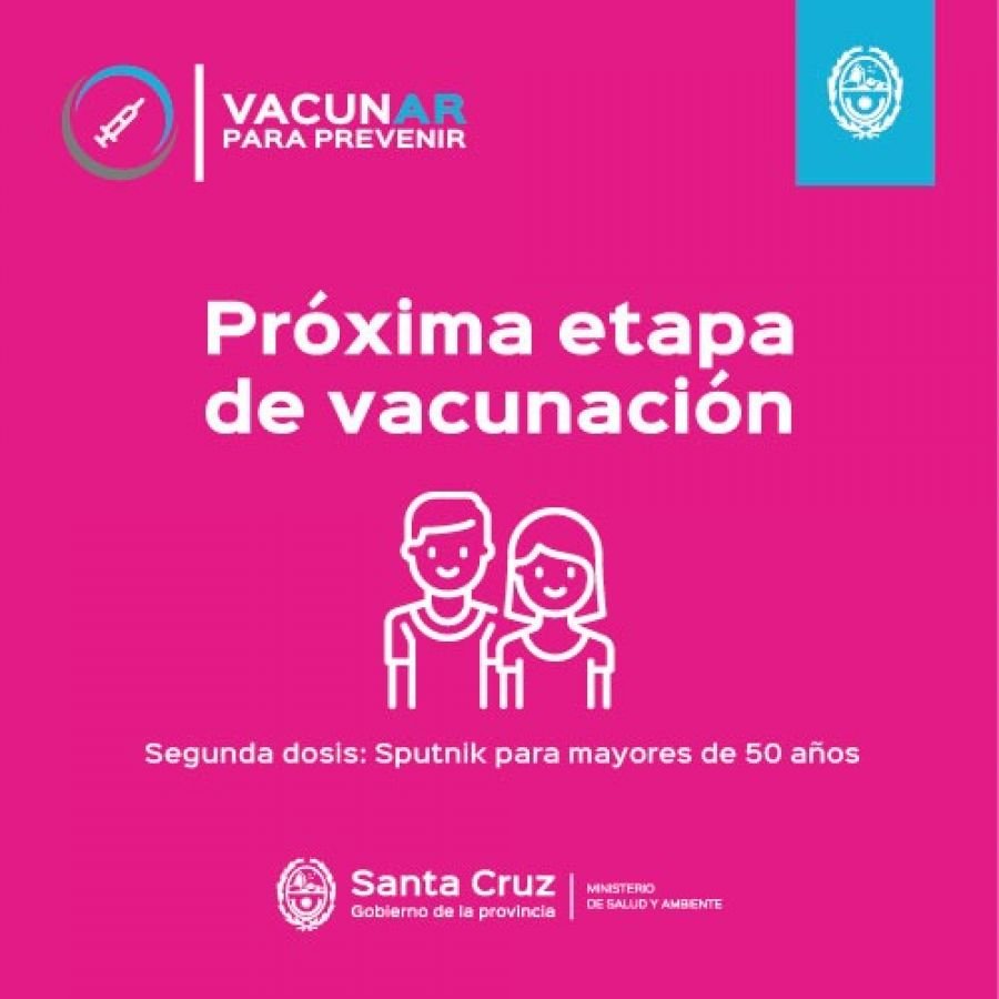 Vacunar para prevenir: Se habilitan turnos para la aplicación de segundas dosis de Sputnik V a mayores de 50