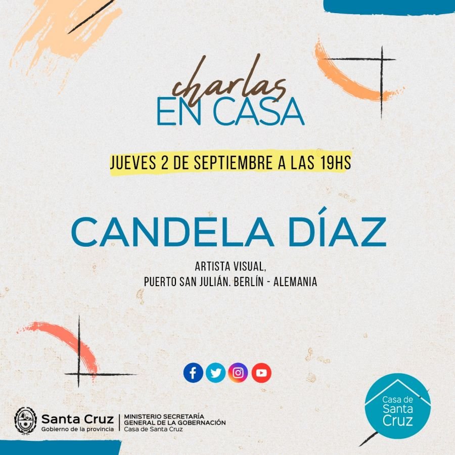 “Charlas en casa”: Candela Díaz expondrá sobre el proceso creativo y sus obras