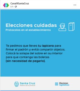 Canal 9 Santa Cruz y Lu 14 Radio Provincia retransmiten la jornada electoral