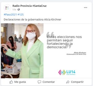 Canal 9 Santa Cruz y Lu 14 Radio Provincia retransmiten la jornada electoral