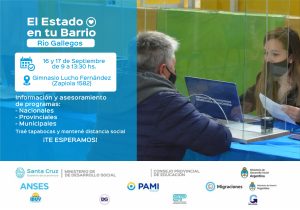 El dispositivo “El Estado en tu Barrio” llegará al Gimnasio Lucho Fernández de Río Gallegos