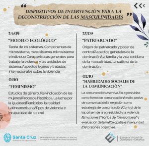 Convocan a participar de la capacitación "Dispositivos de intervención para la deconstrucción de las masculinidades"
