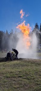 Realizaron simulacro de incendio en la Planta de Gas de Los Antiguos