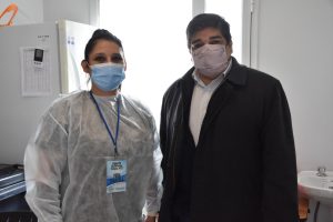 García recorrió la obra del nuevo hospital modular San Benito de Río Gallegos