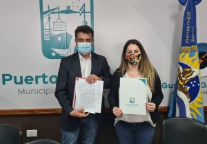 Autoridades realizaron una recorrida por obras de gas en Puerto Deseado