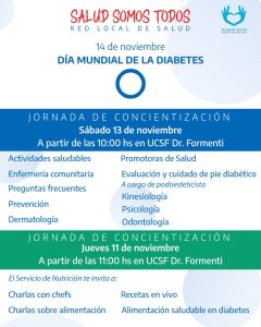 Realizan actividades de prevención por el Día Mundial de la Diabetes