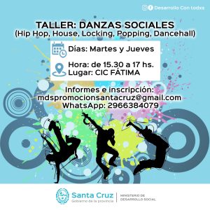 Desarrollo Social invita a talleres de fotografía y danzas para jóvenes