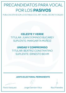 Se encuentran exhibidas las listas de precandidatos para las vocalías de la CSS