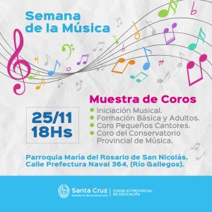 El Conservatorio Provincial de Música presenta una nueva Muestra Coral