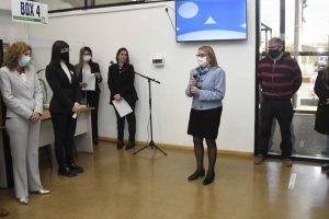 Alicia encabezó el acto por el 60 ° aniversario de la Caja de Previsión Social