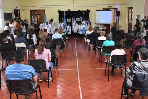 Alicia encabezó el homenaje a Juan Esteban, trabajador rural protagonista de las huelgas de 1921