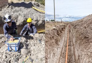 Avanzan las obras de gas en Puerto Deseado