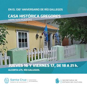 El Museo Padre Molina y Casa Gregores abren sus puertas durante el paseo aniversario de Río Gallegos