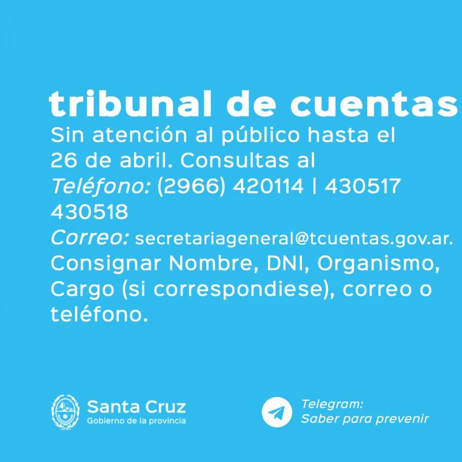 Información de contacto en el Tribunal de Cuentas