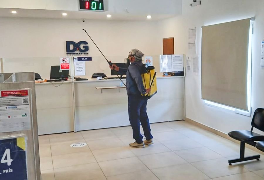 Concretaron tareas de desinfección en todas las sucursales de Distrigas S.A
