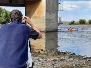 Realizan mediciones en el río Gallegos para el diseño del nuevo acueducto