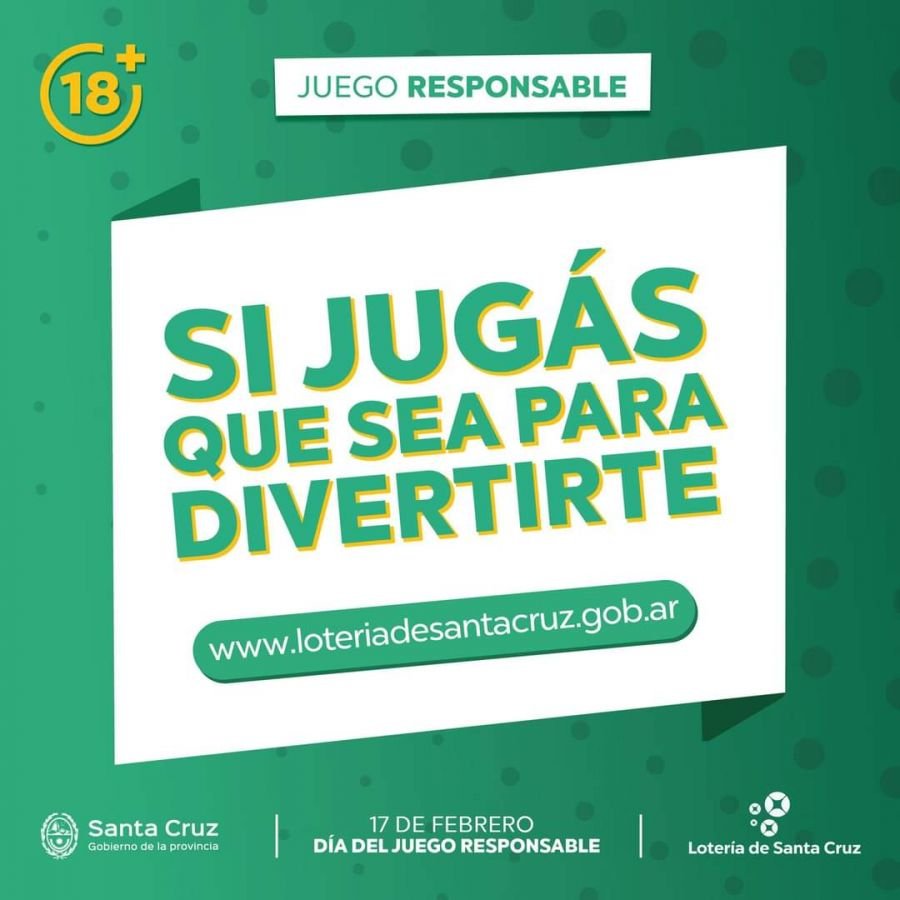 "Ser responsable es parte del juego", la campaña de concientización de Lotería de Santa Cruz