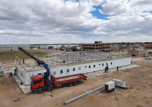 Avanza la construcción de hospitales modulares en Caleta Olivia y Pico y la ampliación del Hospital de Gobernador Gregores