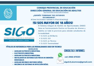 Educación abre inscripciones al Programa SIGO