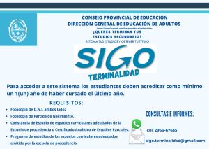 Educación abre inscripciones al Programa SIGO