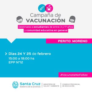 Avanzan las jornadas vacunación en distintas escuelas de la provincia