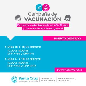 Avanzan las jornadas vacunación en distintas escuelas de la provincia