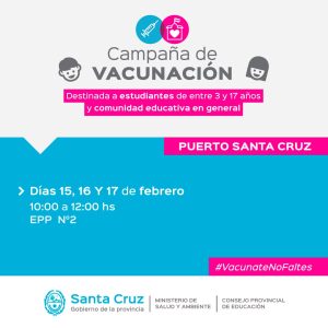 Avanzan las jornadas vacunación en distintas escuelas de la provincia