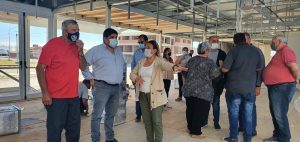 Supervisan el avance de la construcción de los hospitales modulares en Caleta Olivia y Pico Truncado