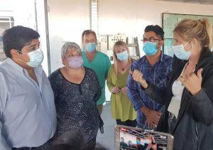 Supervisan el avance de la construcción de los hospitales modulares en Caleta Olivia y Pico Truncado