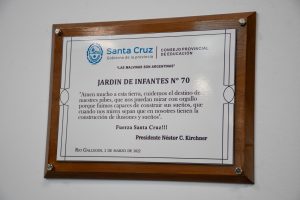 El Gobierno de Santa Cruz inauguró hoy el Jardín de Infantes N° 70 en Río Gallegos