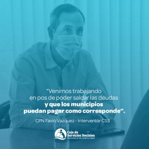 Vázquez: “Venimos trabajando en pos de poder saldar las deudas y que los municipios puedan pagar como corresponde”