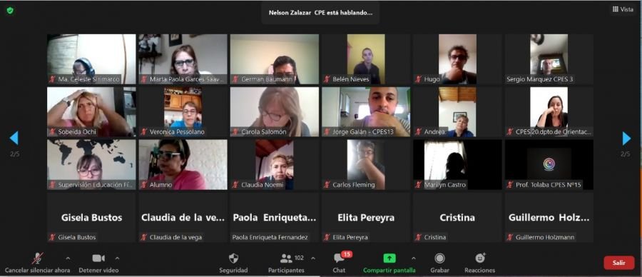 Docentes participaron de encuentros virtuales sobre los Proyectos Sociocomunitarios Solidarios
