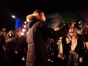 Estudiantes del IPSA junto con el Conservatorio Provincial de Música participaron de la vigilia por los 40 Años de Malvinas