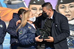 Alicia acompañó la inauguración del mural conmemorativo por los 40 años de la Gesta de Malvinas