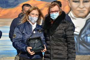 Alicia acompañó la inauguración del mural conmemorativo por los 40 años de la Gesta de Malvinas