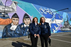 Alicia acompañó la inauguración del mural conmemorativo por los 40 años de la Gesta de Malvinas