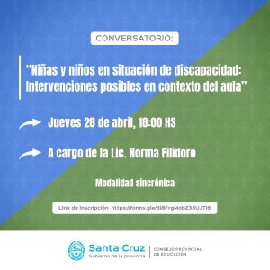 Pre-inscripción abierta para el Ciclo de Conversatorios de intervenciones escolares desde una perspectiva institucional