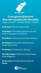 La obra social santacruceña recordó el cronograma electoral 2022
