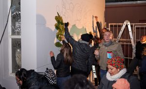 Realizaron mural en conmemoración a las Madres de Plaza de Mayo