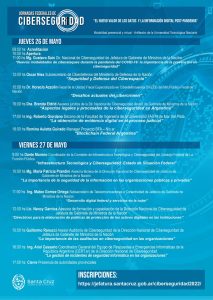 Invitan a participar de las jornadas de Ciberseguridad el próximo 26 y 27 de mayo